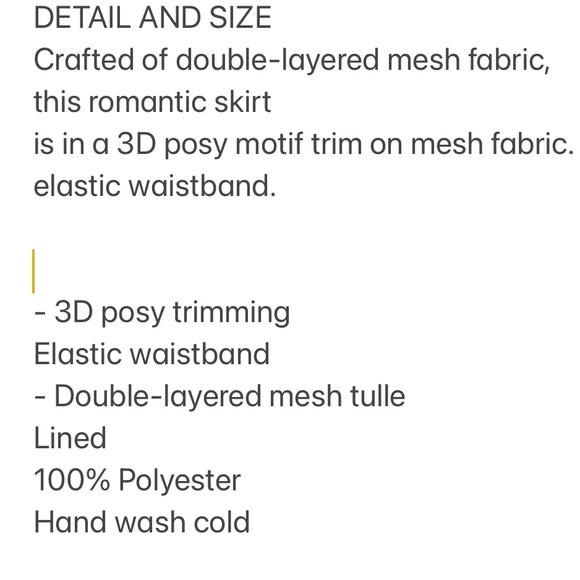 Chicwish 3D Posy Double-Layered Mesh Midi Skirt Caramel Color Size XS/S … - Picture 13 of 13